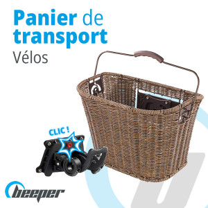 Panier en résine tressée pour vélos & trottinettes
