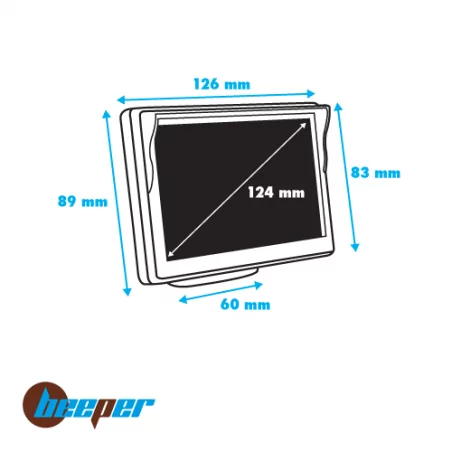 Écran LCD 5'' pour kit RVU (sans câble) • RVUX-E5