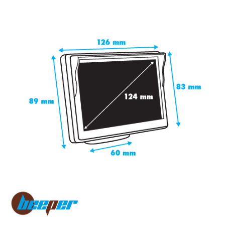 Écran LCD 5'' pour kit RVU (sans câble) • RVUX-E5