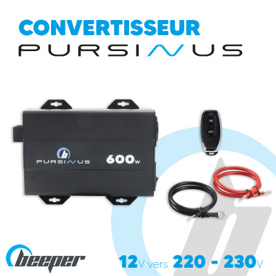 Convertisseur 600W • 2 câbles • Télécommande