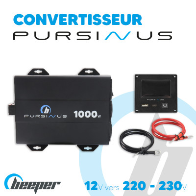 Convertisseur 1000W • 2 câbles • Écran de contrôle