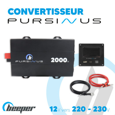Convertisseur 2000W • 2 câbles • Écran de contrôle
