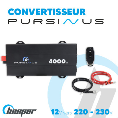 Convertisseur 4000W • 2 câbles • Écran de contrôle