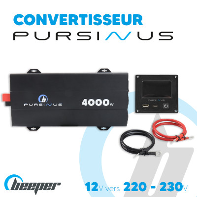 Convertisseur 4000W • 2 câbles • Télécommande