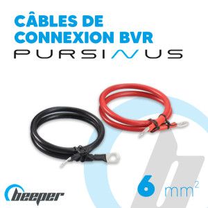 2 Câbles de connexion BVR • 0,5 m • Rouge & noir • Compatible gamme Pur Sinus