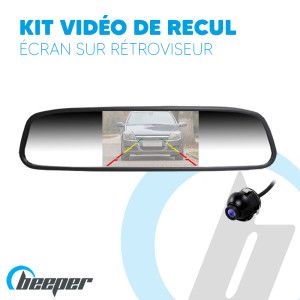 Kit de vídeo de marcha atrás con espejo retrovisor LCD de 4,3" - RW043P
