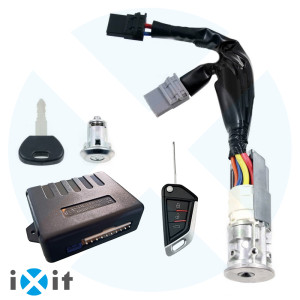 Collection verrouillage • LIGIER JS64 Electrique HG • Kit neiman, barillet, télécommande flip-key, clé