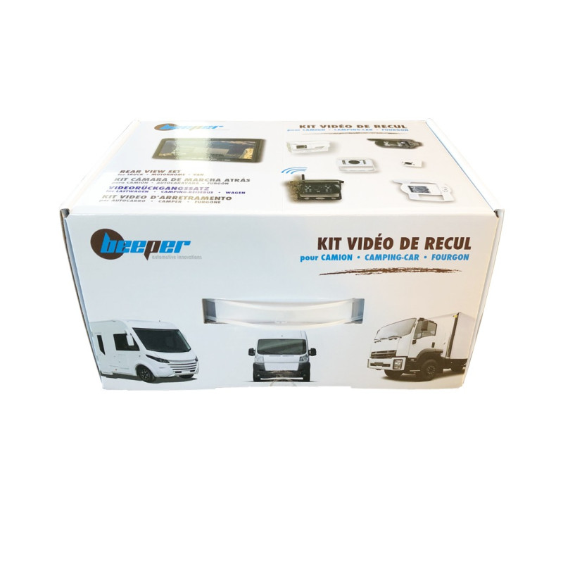 Kit Vidéo de recul • Écran LCD 7" • Cam blanche • Câble 12m •12/24V • RWEC79X