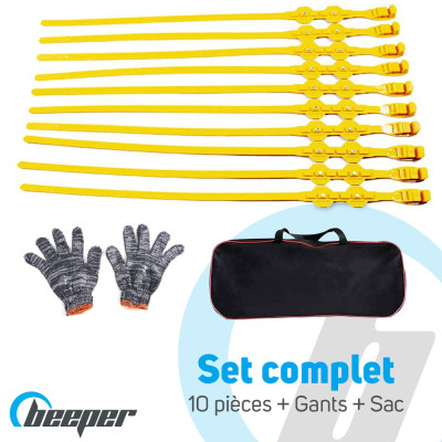 Reusable non-slip collars...