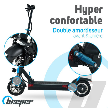 Trottinette électrique BEEPER avec alarme 10 Pouces - BEEPER - MAX