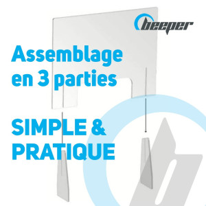 Ecran acrylique de protection pour comptoir, bureau, etc.