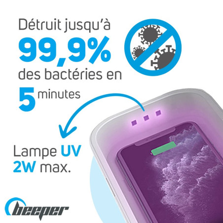 Acheter boîte de désinfection UV pour smartphones, clés, bijoux