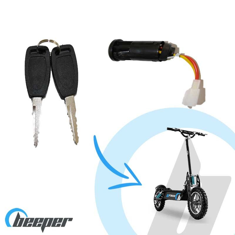 Clé de contact pour trottinette électrique BEEPER CROSS • FX1000-SP01