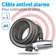 Cerradura de cable con alarma 110 dB - 120 cm