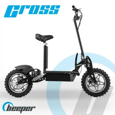 Off-road electric scooter • Lithium-ion • 36V 1000W • matte black • With seat