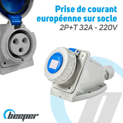 European socket outlet 32A for electric and plug-in hybrid vehicles