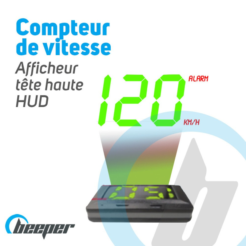 Voiture HUD Compteur de vitesse Projecteur 5 Affichage Tête Haute OBD2  Km/h MPH