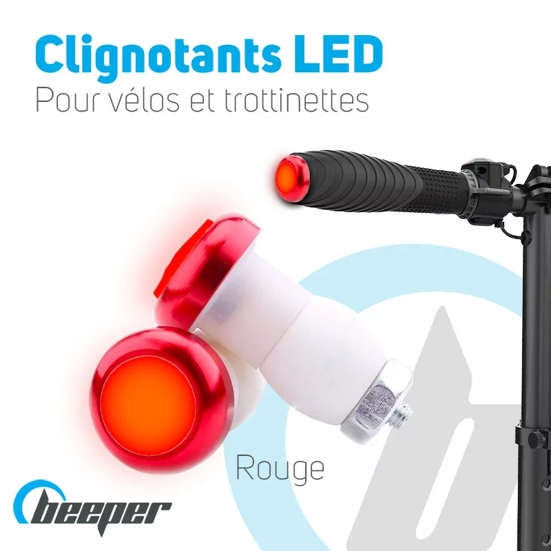Clignotants LED pour vélo & trottinette électrique (paire)