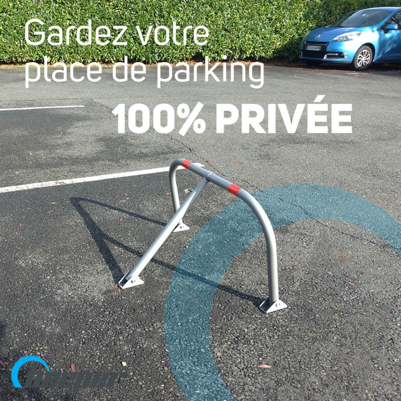 Barrière de parking stationnement pliable avec serrure 630 mm - Cablematic