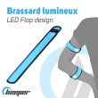 Brassard lumineux flap design