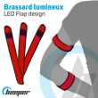 Brassard lumineux flap design