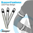 Brassard lumineux flap design