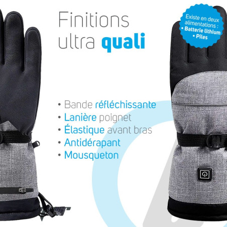 Gants chauffants Beeper à piles ou batterie - ME240