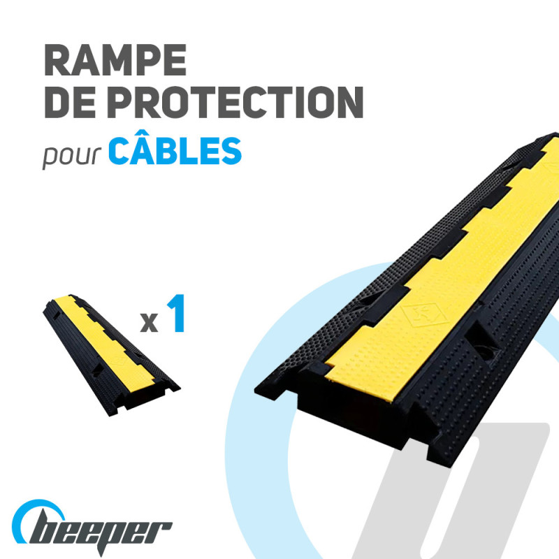 Protège-câble De Sol Adhésif - 1 Mètre - PVC Souple - Pour Maison, Bureau, Atelier - Évite Les Trébuchements
