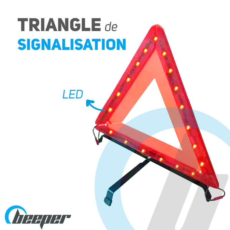 Sonew 30W LED Triangles de signalisation pour auto, Panneau de  Stationnement Sécurisé Triangle Plaque lumière multifonctionnelle de  sécurité d'urgence de panne de voiture : : Auto et Moto