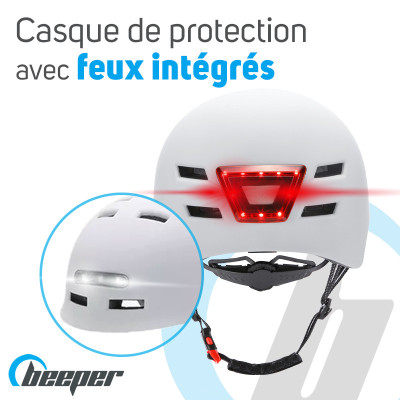 Casque avec feux avant et...