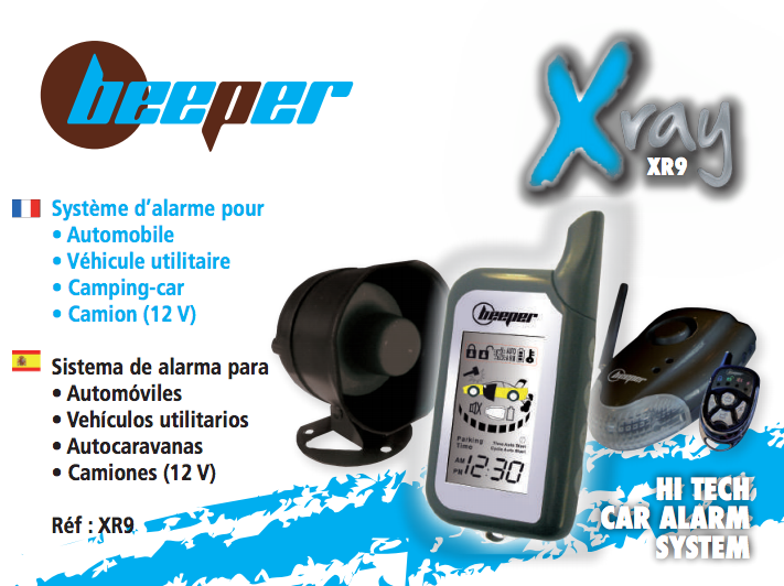 Alarme voiture avec télécommande X-Ray XR9 Beeper