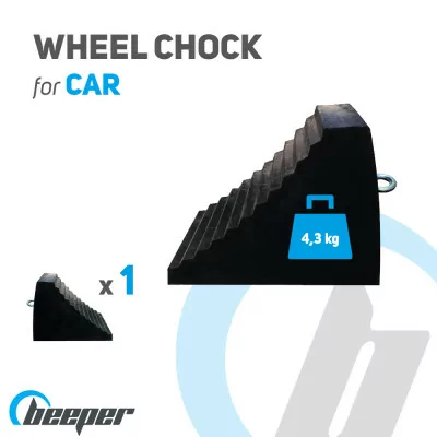 Wheel chocks for cars, motorhomes, lorries or trailers