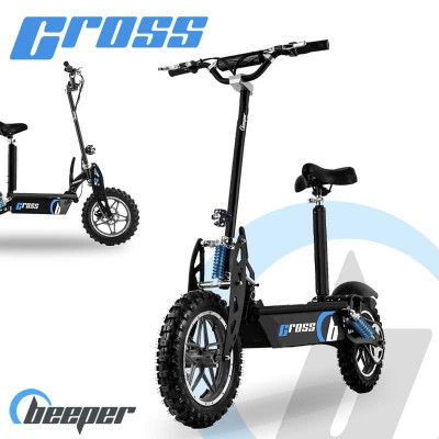 Electric scooter CROSS • Lithium battery • 48V 1600W • Blue shock absorbers • Without saddle
